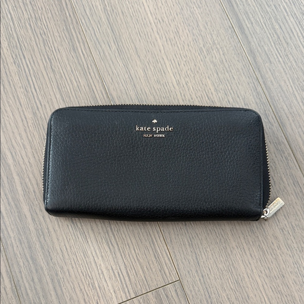 Kate Spade Black Zip-Around Wallet